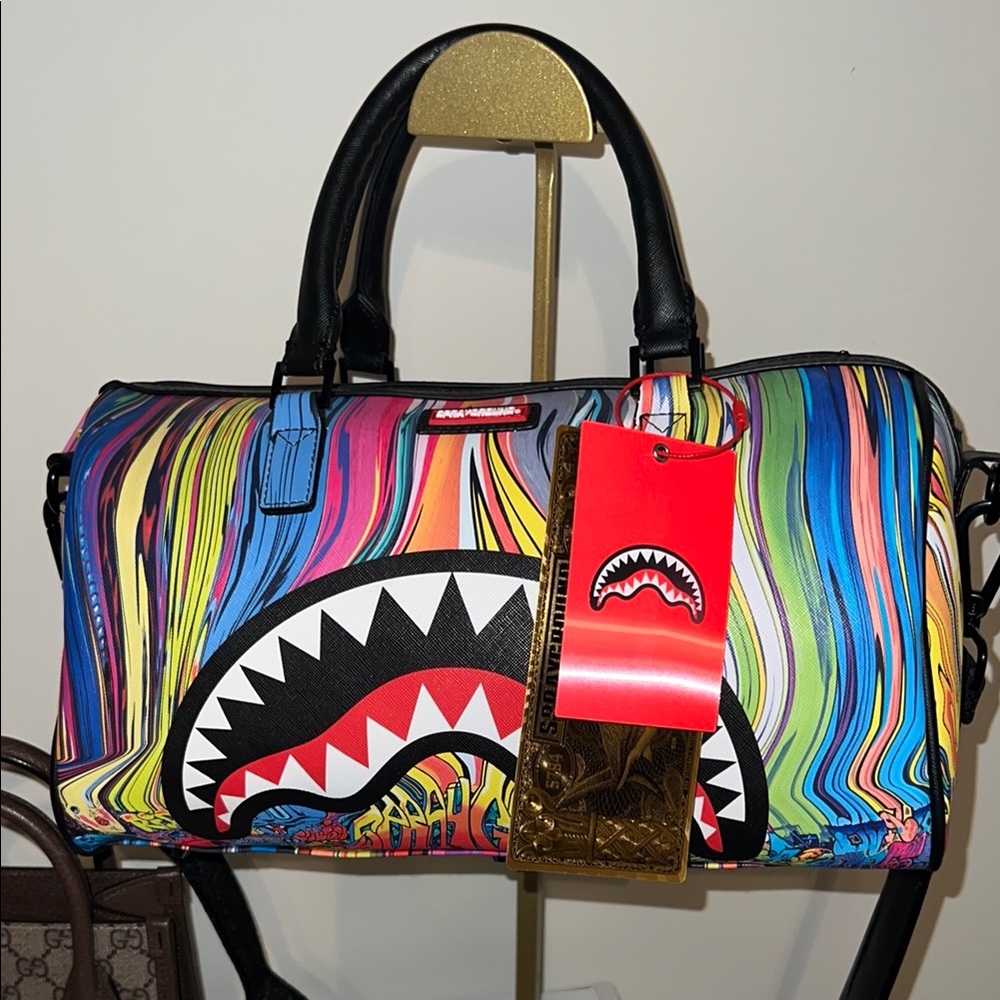Multicolor Shark Design Handbag
